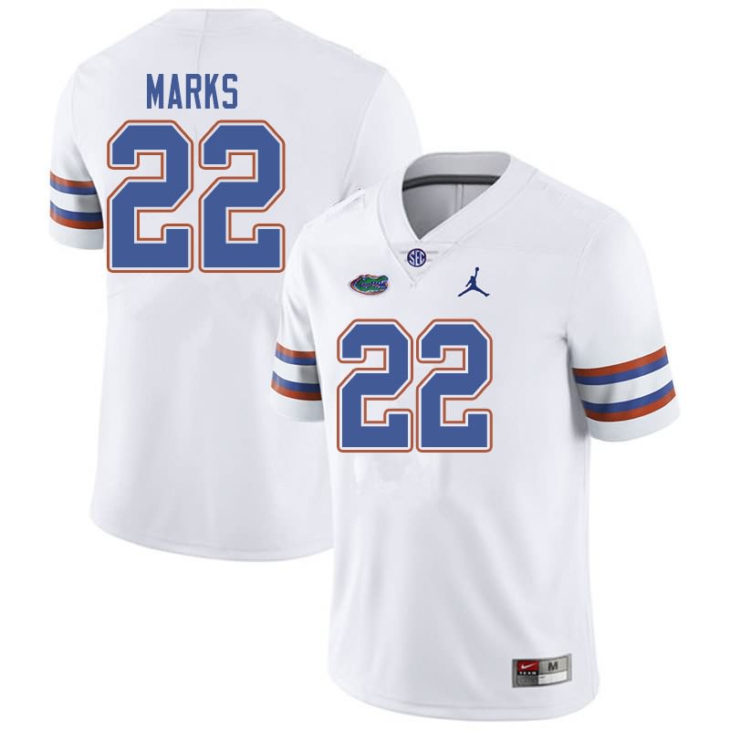 NCAA Florida Gators Dionte Marks Men's #22 Jordan Brand White Stitched Authentic College Football Jersey SKJ7864YX